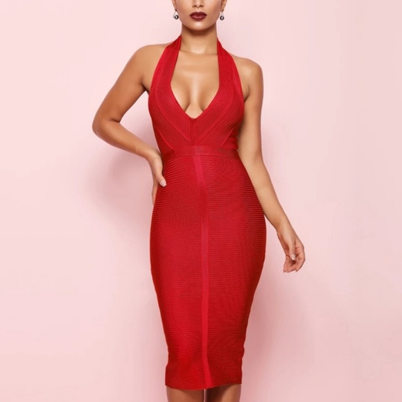 bluewinkz Dresses & Skirts - Sexy Red Bodycon Bandage Dress